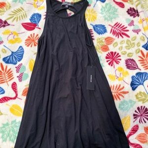 High neck mini dress